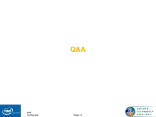Intel
Confidential Page 14
Q&A
 