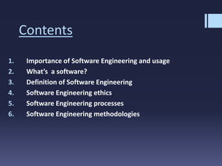 Software Engineering Methodologies | PPTX