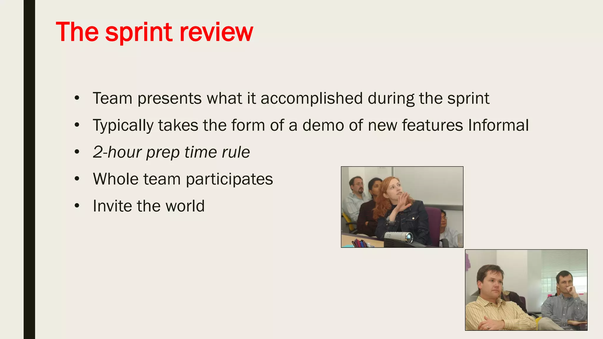 Everyone answers 3 questions
What did you do yesterday?
1
What will you do today?
2
Is anything in your way?
3
 