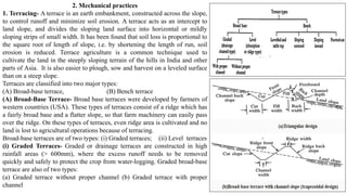 Broad Base Terrac Basics of Soil and water conservation engineering | PDF