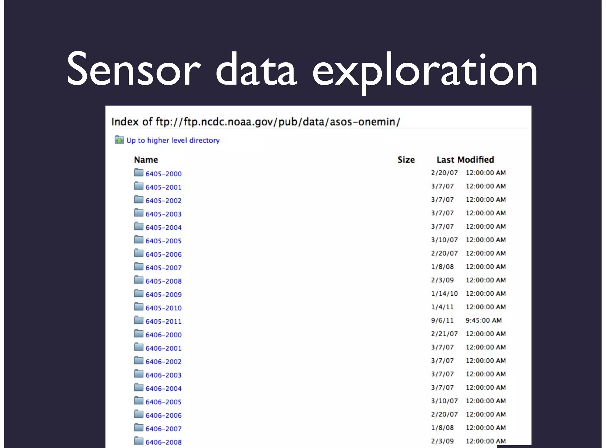 Sensor data exploration




           3
 