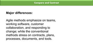 agile vs. traditional methodologies | PPTX