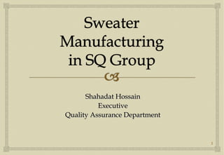 1
Shahadat HossainShahadat Hossain
ExecutiveExecutive
Quality Assurance DepartmentQuality Assurance Department
 