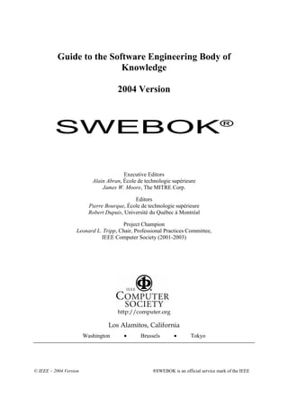 Sebok Pdf Swebok guide 2004 | PDF