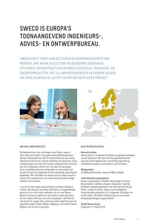 Sweco Engineering Sweco Belgium - Brochure NL | PDF