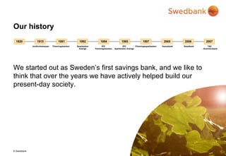 Swedbank Corporate Presentation, March 2010