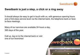 Swedbank Corporate Presentation, September, 2010