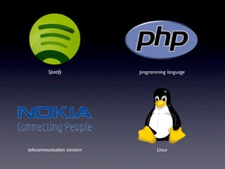 Spotify programming language
Linuxtelecommunication concern