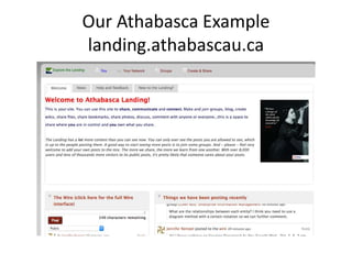 Our Athabasca Example
landing.athabascau.ca
 
