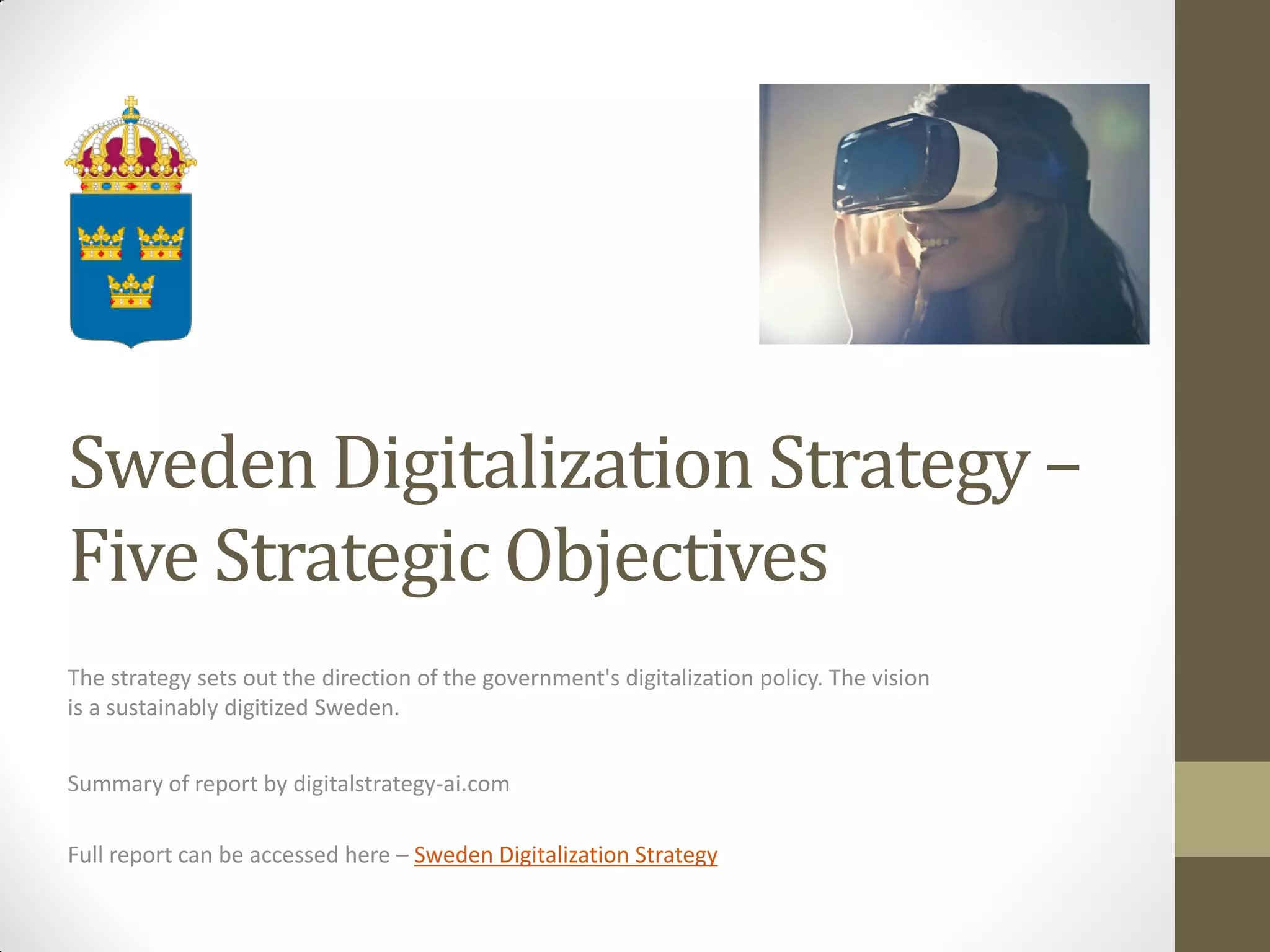 Sweden Digitalization Strategy - Danar Mustafa | PDF