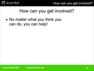 Swedisch Joomla!Day 3 November 2007