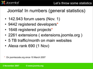 Swedisch Joomla!Day 3 November 2007