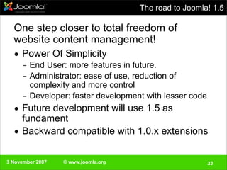 Swedisch Joomla!Day 3 November 2007