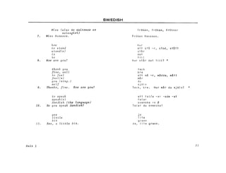Learn Swedish - FSI Basic Course | PDF