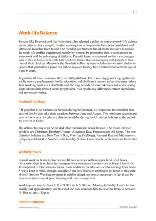 Swedish business culture guide - learn about Sweden | PDF