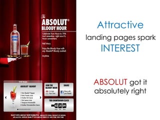 Attractive   landing pages spark  INTEREST ABSOLUT  got it absolutely right 