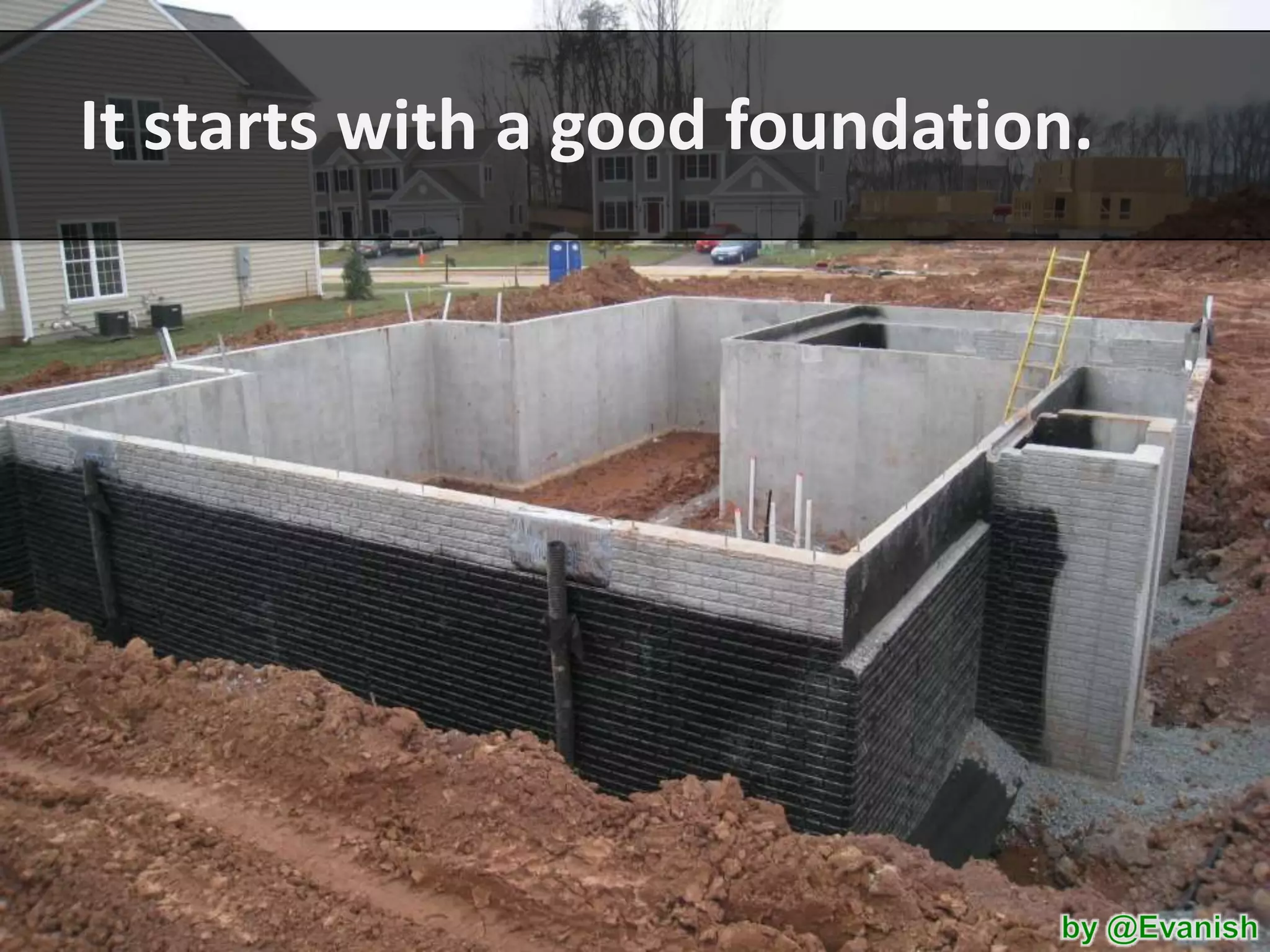 It starts with a good foundation.

 