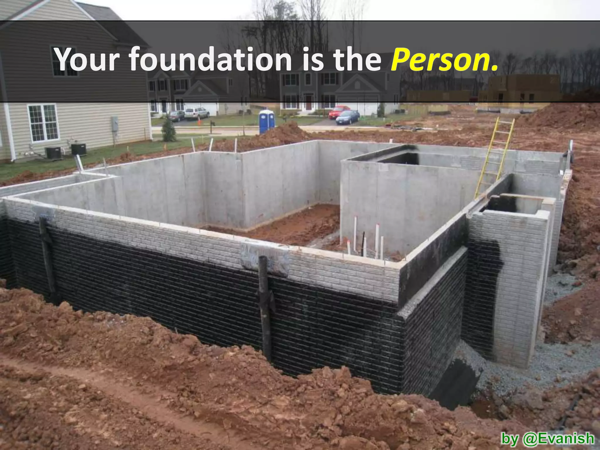 Your foundation is the

 