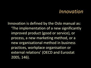 Creative PISA?Sub-category within PISA (i.e. more creative questions)“The development of an instrument to test creativity in all European Member States could be considered”“This feasibility study provides the green light to start the process of developing a tool to measure creativity (internationally). “Such a project would require an important amount of investment and political will.” Ernesto Villalba 2008