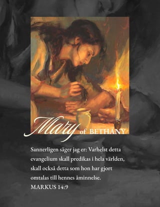 Swedish Gospel Tract - A Memorial to Mary of Bethany