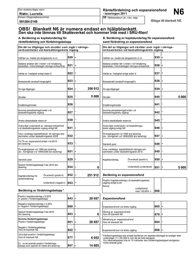 Swedish tax return 2010 PDF
