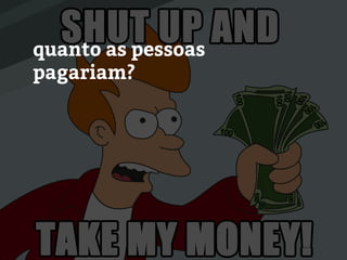 quanto as pessoas
pagariam?
 