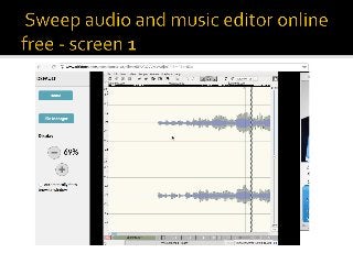 Audio and music editor online free using Sweep from OffiDocs