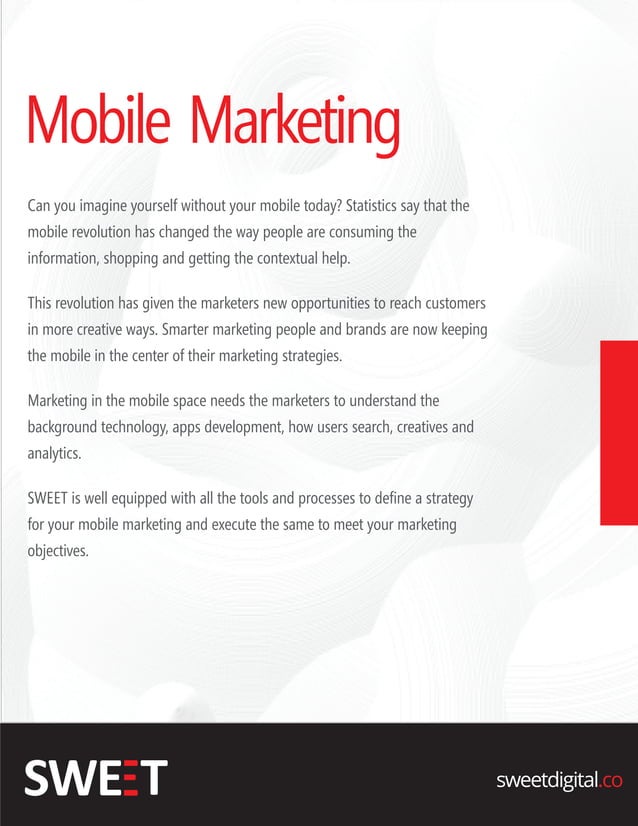 SWEET Digital Marketing Agency Brochure