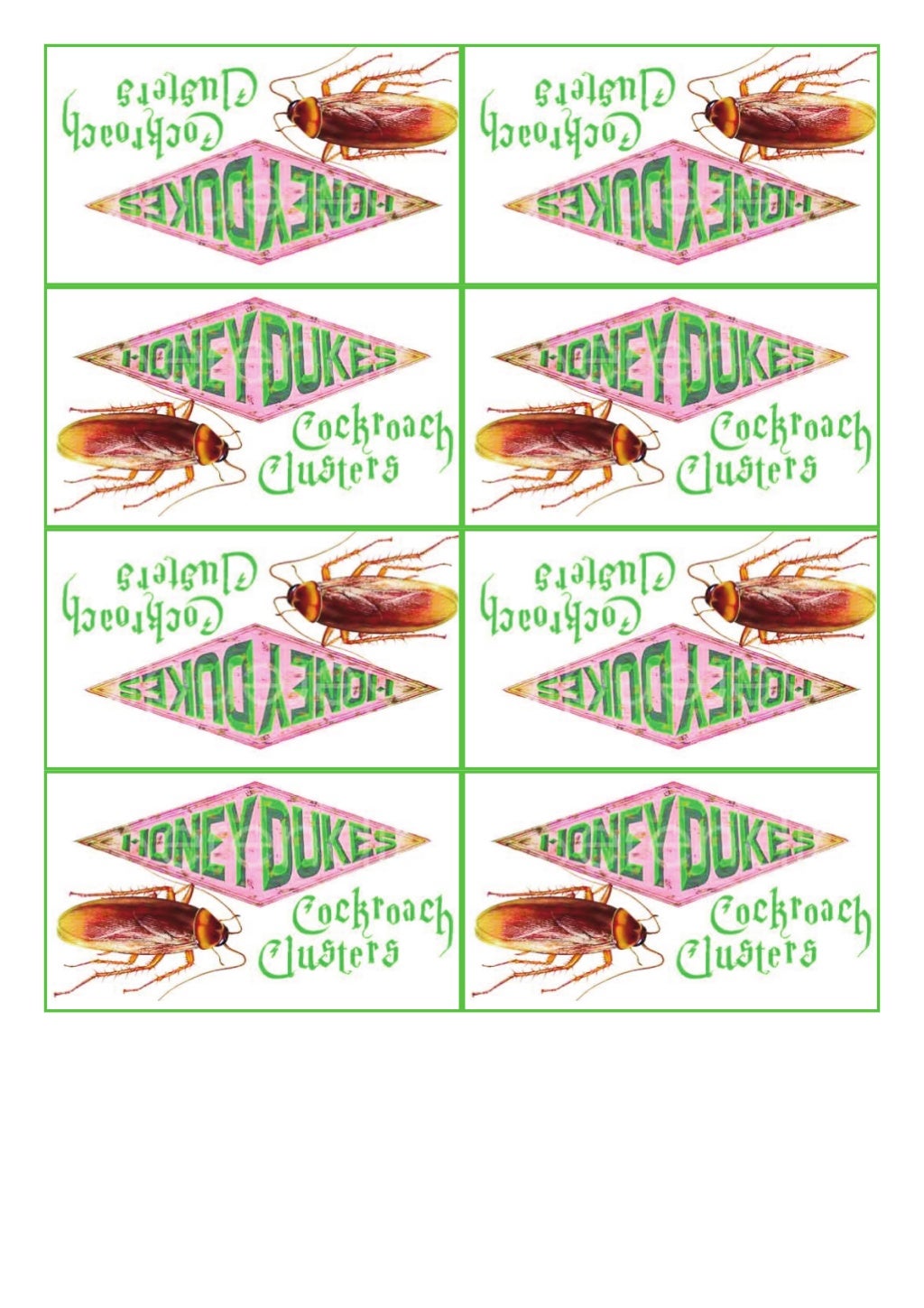 Free Printables: Honeydukes Sweet bags