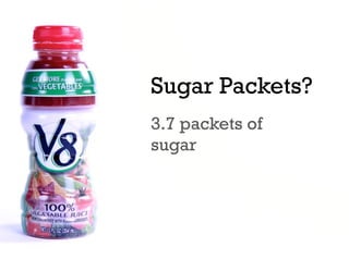 Sugar Packets?
3.7 packets of
sugar
 