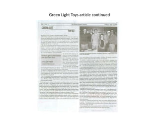 Green Light Toys article continued