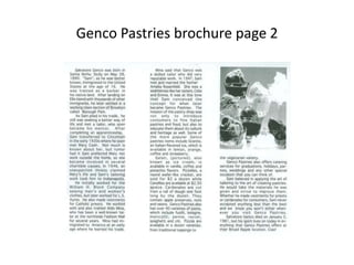 Genco Pastries brochure page 2