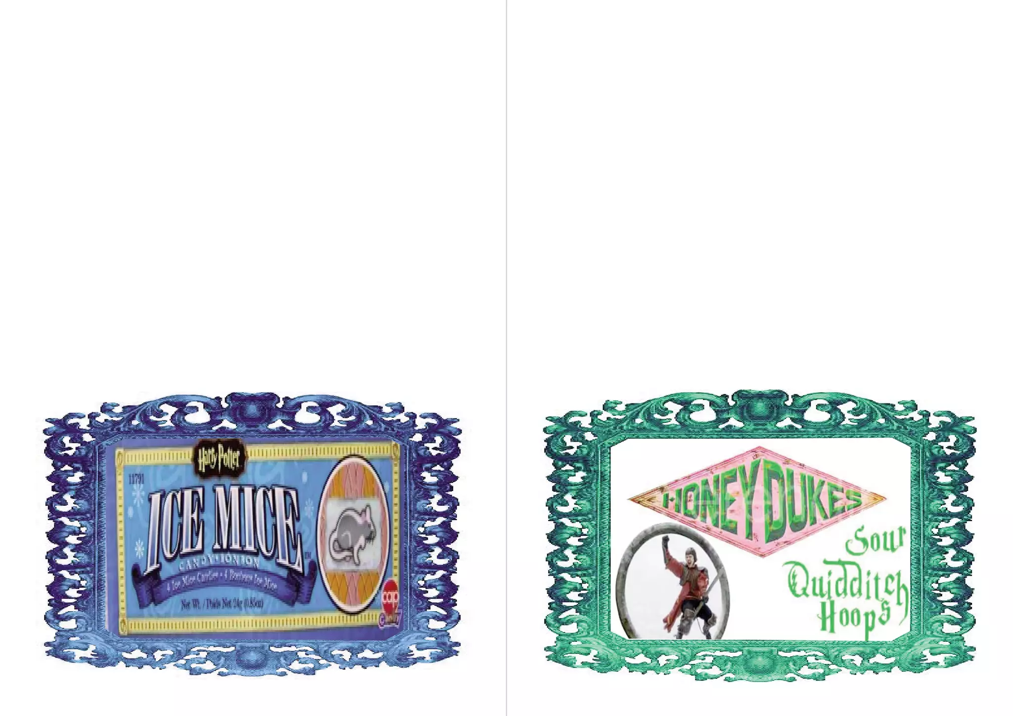 Harry Potter Honeyduke stand up labels | PDF