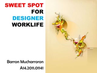 Barron Mucharroron
A14.2011.01141
SWEET SPOT
FOR
DESIGNER
WORKLIFE
 