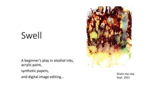 Swell
A beginner’s play in alcohol inks,
acrylic paint,
synthetic papers,
and digital image editing…
Shalin Hai-Jew
Sept. 2021
 