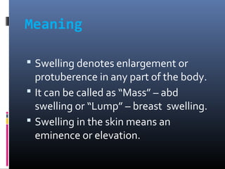 Swelling - Examination | PPT