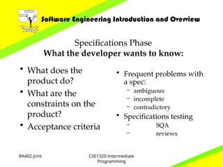Software Engineering Processes attempt to maximize QUALITY.ppt