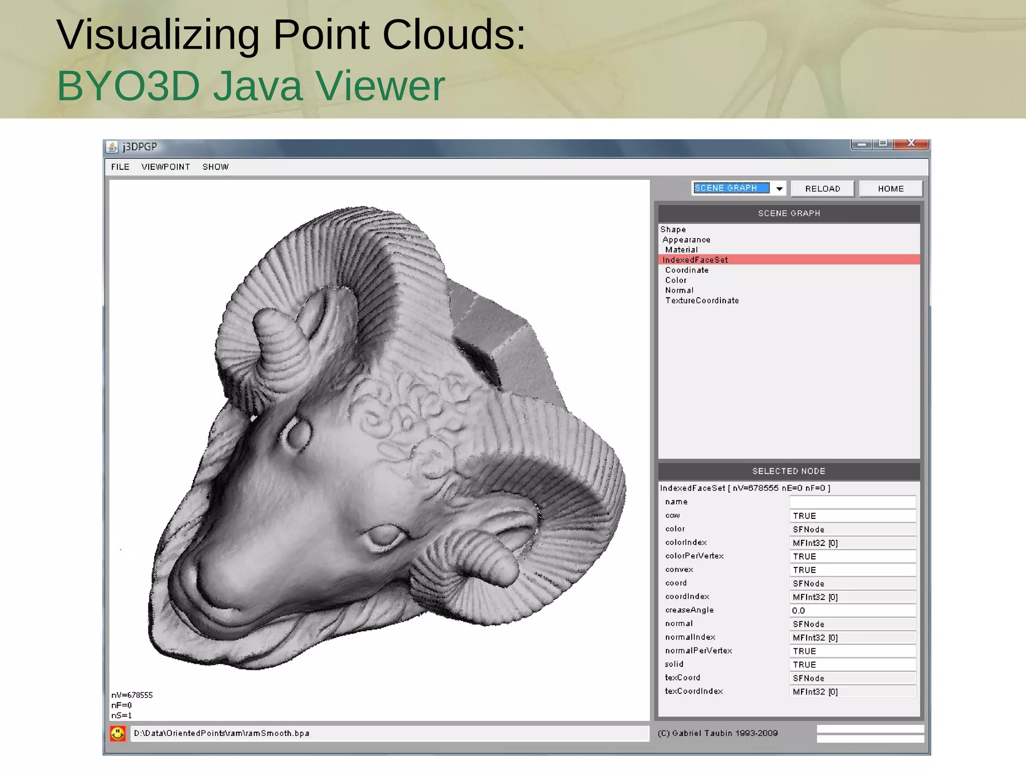 Visualizing Point Clouds: BYO3D Java Viewer 