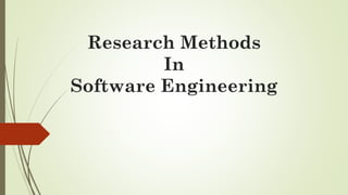 Comprehensive Guide to Research Methods in Software Engineering | PDF