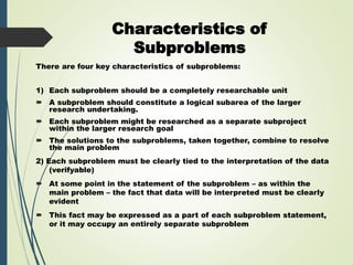 Comprehensive Guide to Identifying and Stating Research Problems in ...