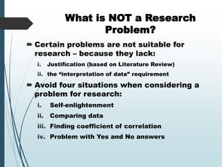 Comprehensive Guide to Identifying and Stating Research Problems in ...