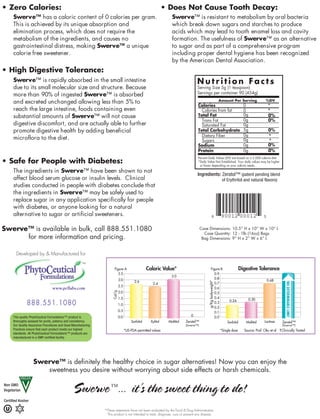 Swerve Sweetener Product Sheet