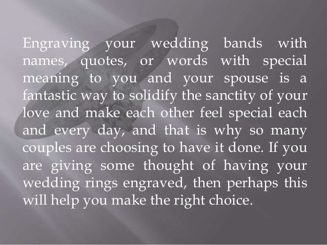 What You Should Know About Getting Your Wedding Ring Engraved