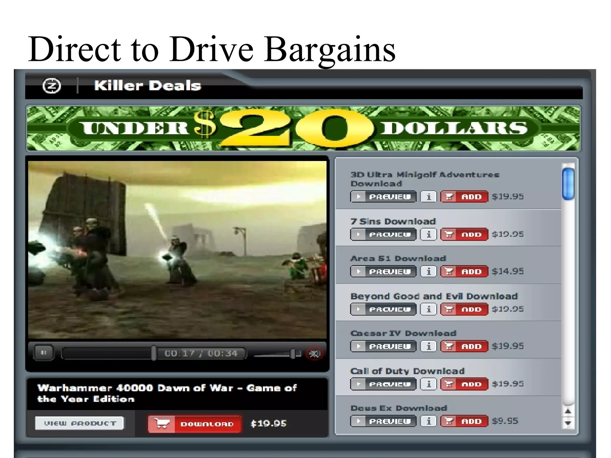 Direct to Drive Bargains 