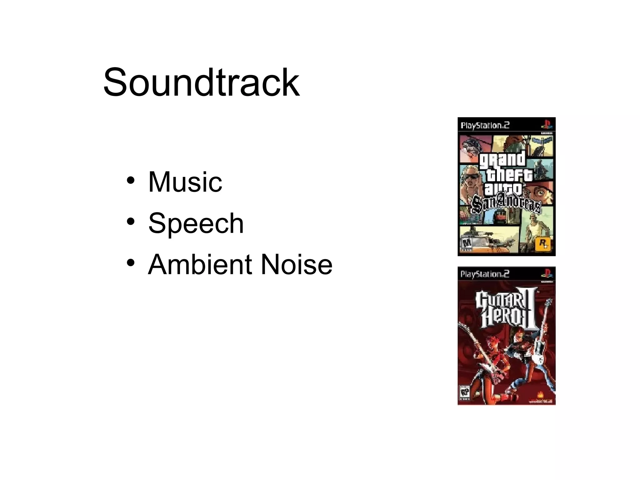 Soundtrack Music Speech Ambient Noise 