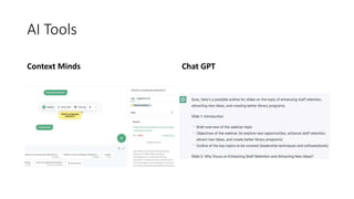 Slack Features
• Channels and Direct
Messages
• Allow for
Organization of
Conversation Threads
• Keep Individual &
Restric...