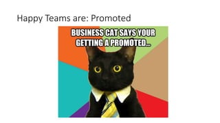 Happy Teams are: Promoted
 