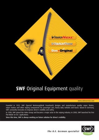SWF presents : VisioNext and Visioflext Wipers | PDF