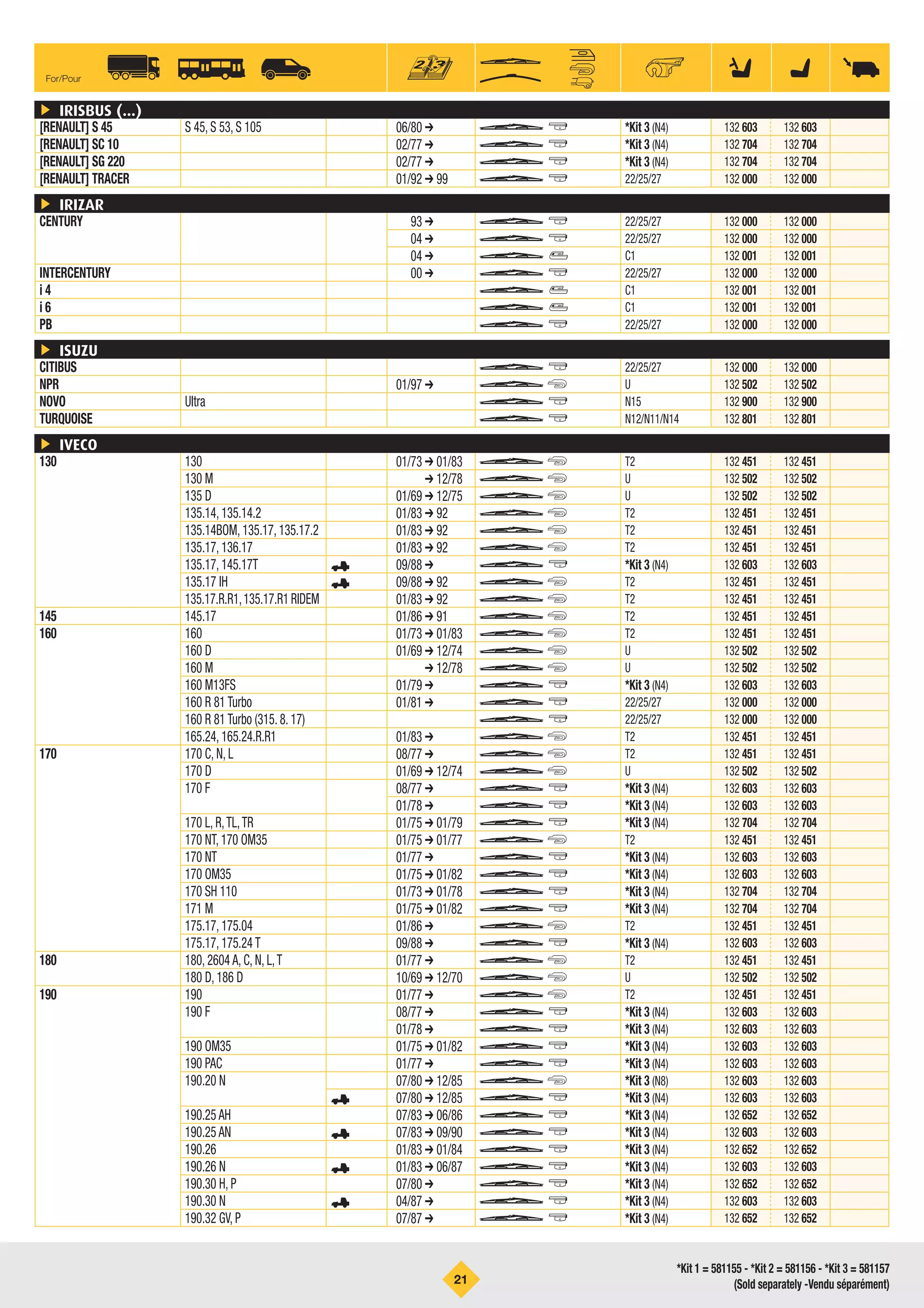 SWF Wiper blades 20132014 Truck catalogue 953189 PDF