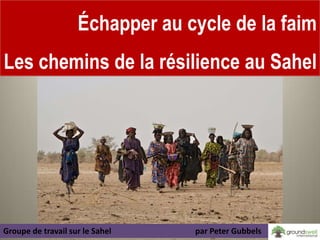 Échapper au cycle de la faim
Les chemins de la résilience au Sahel




                                                     1
Groupe de travail sur le Sahel   par Peter Gubbels
 